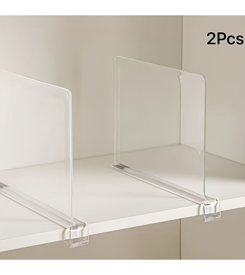 Set of 2 Shelf Dividers for Bags Clothes Organizer Cabinet Wardrobe Desk Office - Image 5