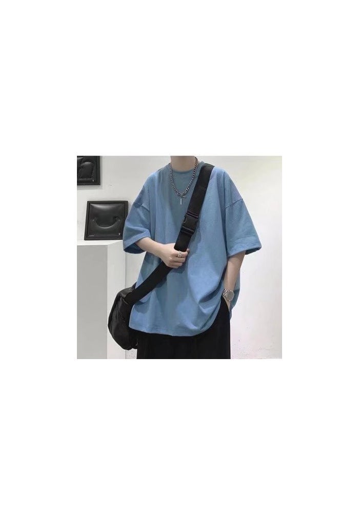 Boys Short-sleeved T-shirt Trendy Brand Ins Top Summer Teenager Junior High School Senior high school Student Fat plus size Cotton T-shirt - Image 1