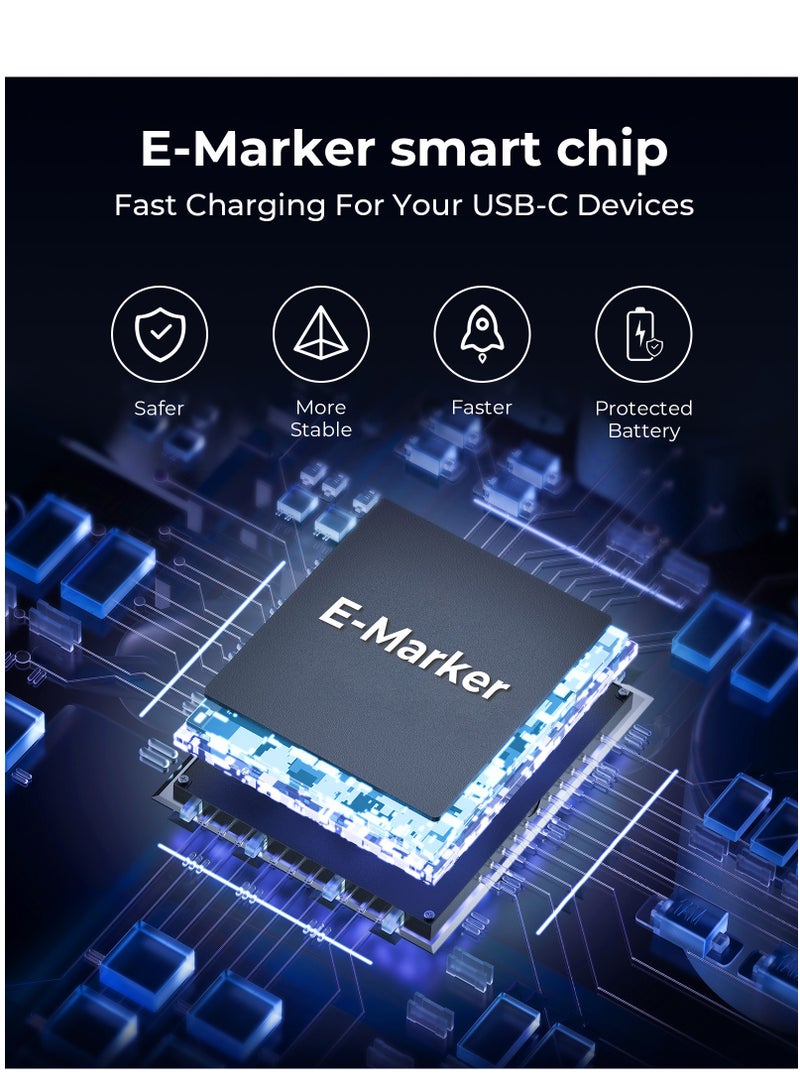 VOLTME 100W Type-C to Type-C Super Fast Charging [1.2m, 5A PD] - USB-C to USB-C Charger Cord with E-Mark Smart Chip, Power Delivery, High-Speed ​​Data Transfer and Robust, Durable Design - Tangle-Free, Long Life, Universally Compatible with iPhone Air, iPhone 17/17 Pro/17 Pro Max/16/15 Series, Samsung Galaxy S25/S24/S23 Ultra, MacBook Pro/Air, iPad Pro/Air, Pixel and Most Android Devices (White) - Image 5