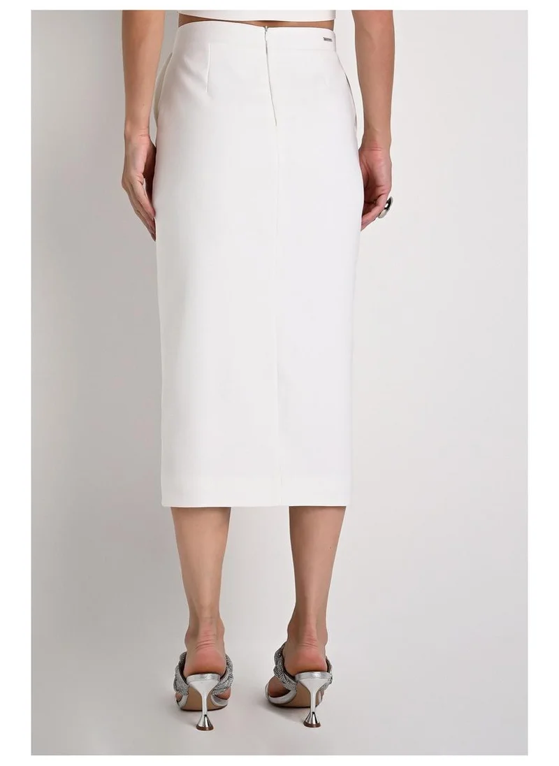 Carmen Steffens  Midi Luxury Off-White Skirt for Women | Best Price UAE