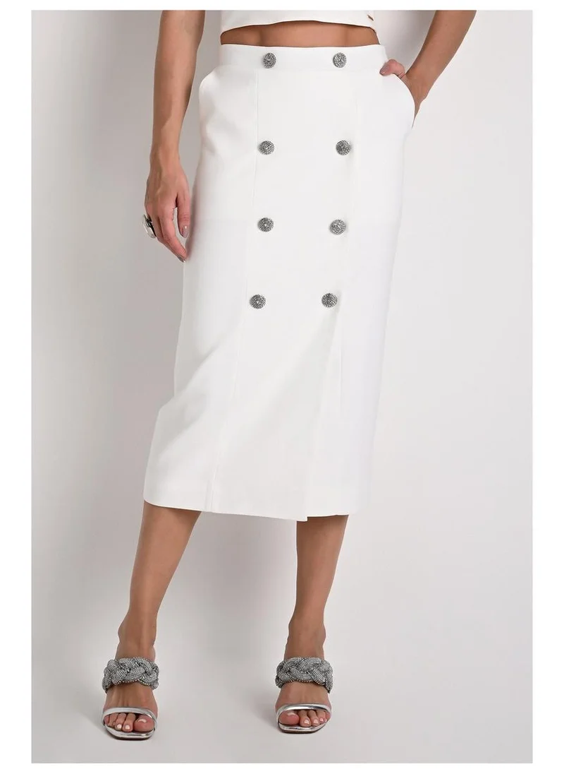 Carmen Steffens  Midi Luxury Off-White Skirt for Women | Best Price UAE