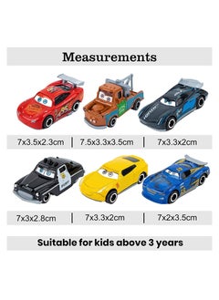 Techno Buzz DealP ack of 6 Small Mini Metal Racing Cars Suitable for Children, Movie Vehicle Racing Cars for Kids Push and Go - pzsku/Z1B66F937CF9AB45E45DDZ/45/_/1681474655/50b32544-fb71-45a1-8d73-4c6fb9d3aa11