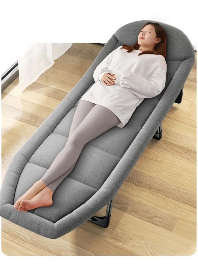 Adjustable Recliner Garden Sun Chair Folding Single Bed Office Rest Bed Simple Camp Bed - Image 1