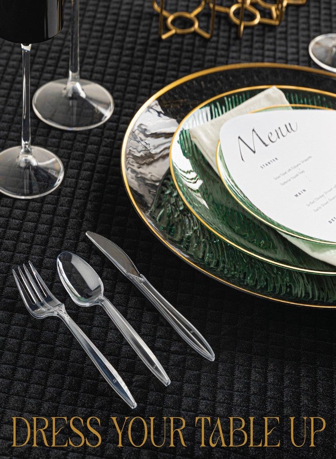 PLASTICPRO 1000 piece Cutlery Combo set of Clear Plastic Forks, Spoons, and Knives Disposable Cutlery Bulk Pack Variety Pack for Party Home Office - Image 5