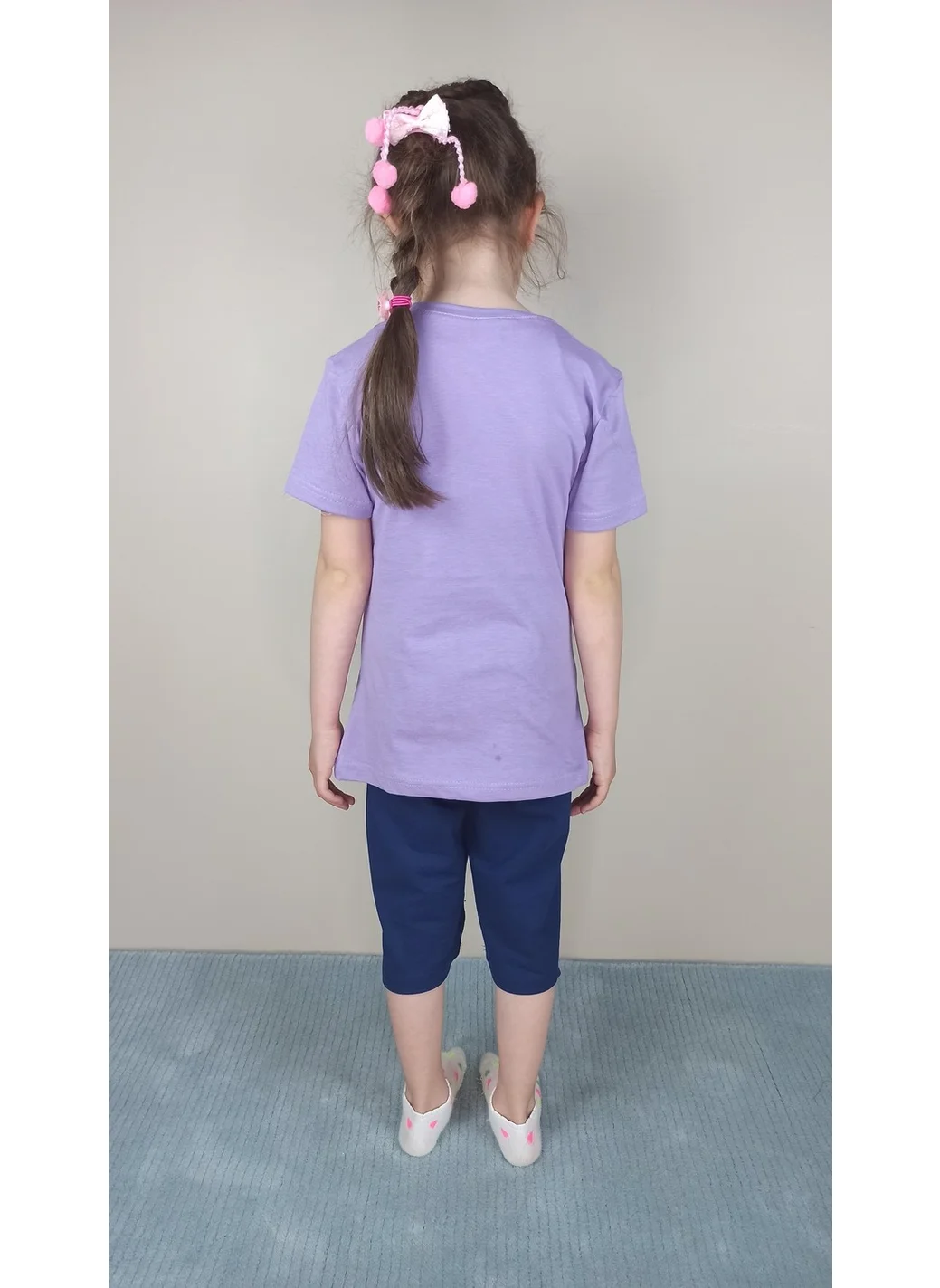 بلونس Waitress Cotton Lilac Capri Set