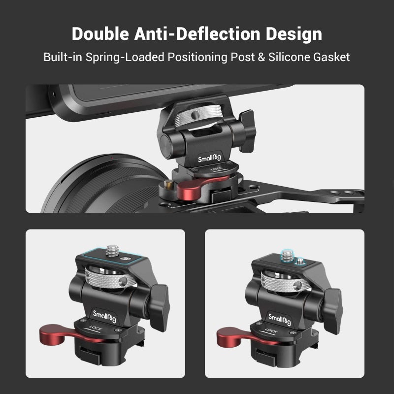 SMALLRIG Field Monitor Mount with NATO Clamp, Camera Monitor Holder for 5” and 7” Monitor, Swivel and Tilt Adjustable - 2906B - Image 4