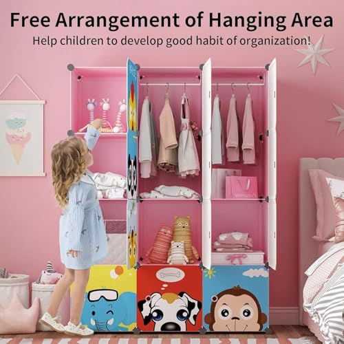 ELINDOR 12-Doors Plastic Wardrobe for Kids Clothes | Baby Cupboard Almirah for Clothes| Foldable Collapsible Wardrobe Organizer | Kids Almirah & Baby Cupboard for Storage - Image 3