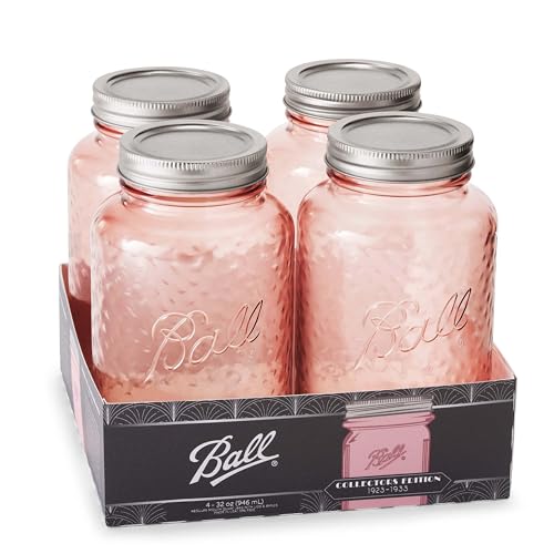Ball Jar Rose Vintage Regular Mouth Quart Canning Jars, 4-Pack, 4 Pack - Image 1
