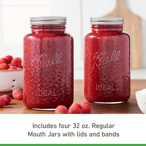 Ball Jar Rose Vintage Regular Mouth Quart Canning Jars, 4-Pack, 4 Pack - Image 4