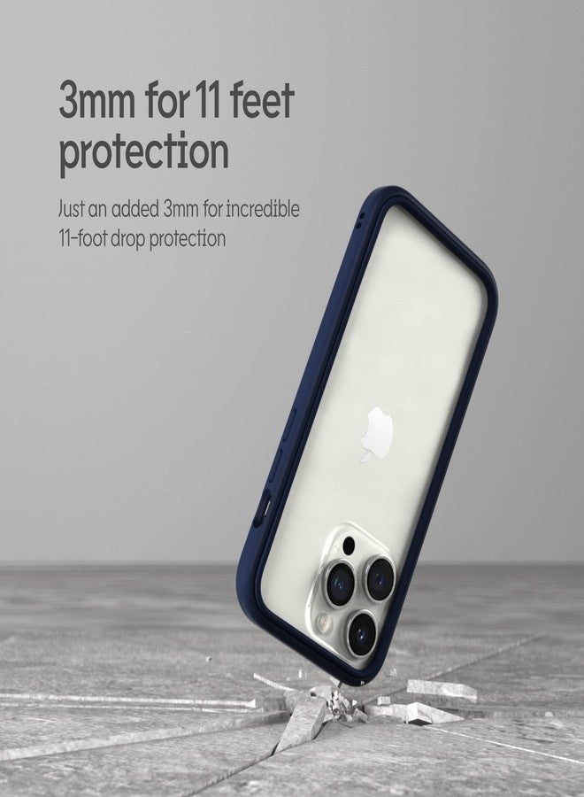 RhinoShield Bumper Case Compatible with [iPhone 14] | CrashGuard NX - Shock Absorbent Slim Design Protective Cover 3.5M / 11ft Drop Protection - Navy Blue - Image 2
