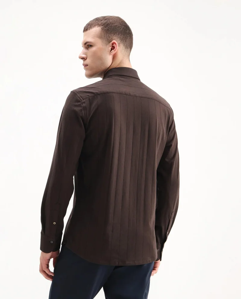 Rare Rabbit Men's Structured Stripe Knit Shirt