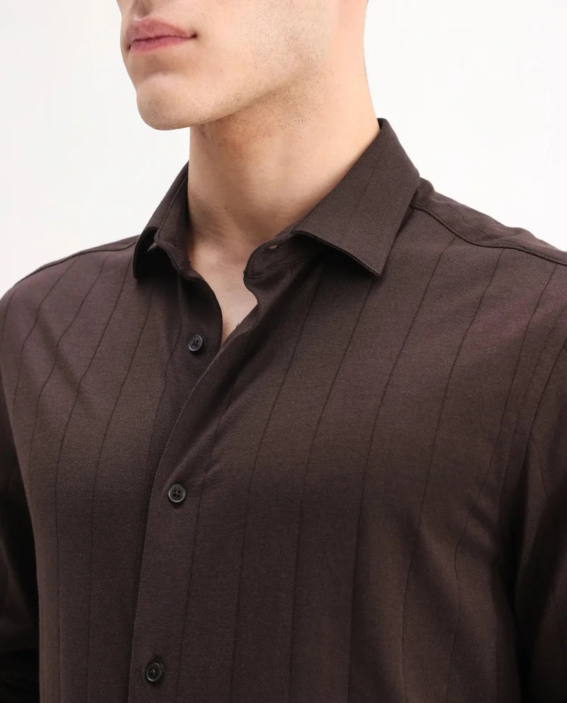 Rare Rabbit Men's Structured Stripe Knit Shirt