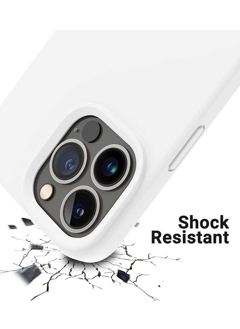 Designed for iPhone 14 Pro Max Case, Silicone Shockproof Slim Thin Phone Case for iPhone 14 Pro Max 6.7 inch (White) - Image 3