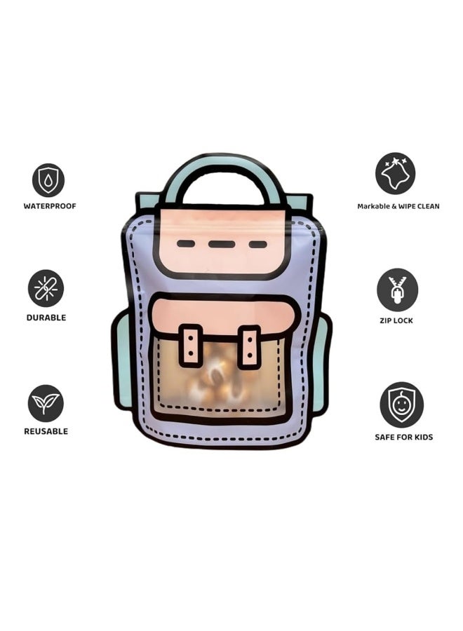 Kidzilla Premium PE Gift Bags for Back to School Classroom Giveaways and Party Favors - Pack of 10, 24 x 28 cm - Image 3