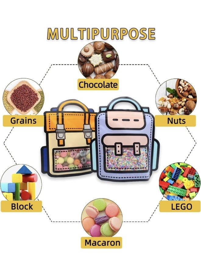 Kidzilla Premium PE Gift Bags for Back to School Classroom Giveaways and Party Favors - Pack of 10, 24 x 28 cm - Image 4