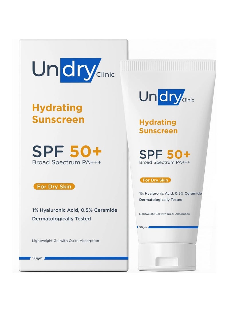 Undry Clinic Hydrating Sunscreen for Dry Skin 50gm - Image 1