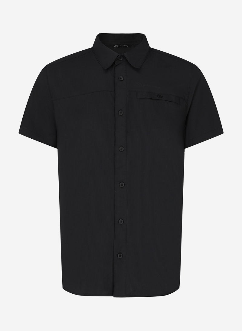 Outventure Men's Short Sleeve Shirt, 100% Polyester, UPF +ADD Protect, Mesh Back Panel for Ventilation, Ideal for Outdoor Activities & Sun Protection - Image 1