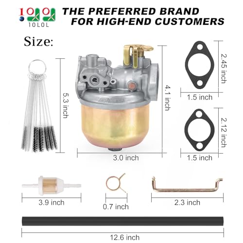 10L0L Carburetor Kit for Club Car DS Golf Cart Gas 1984-1991 Kawasaki 341cc Side Valve Engines OEM 1014541 1012508 - Image 2