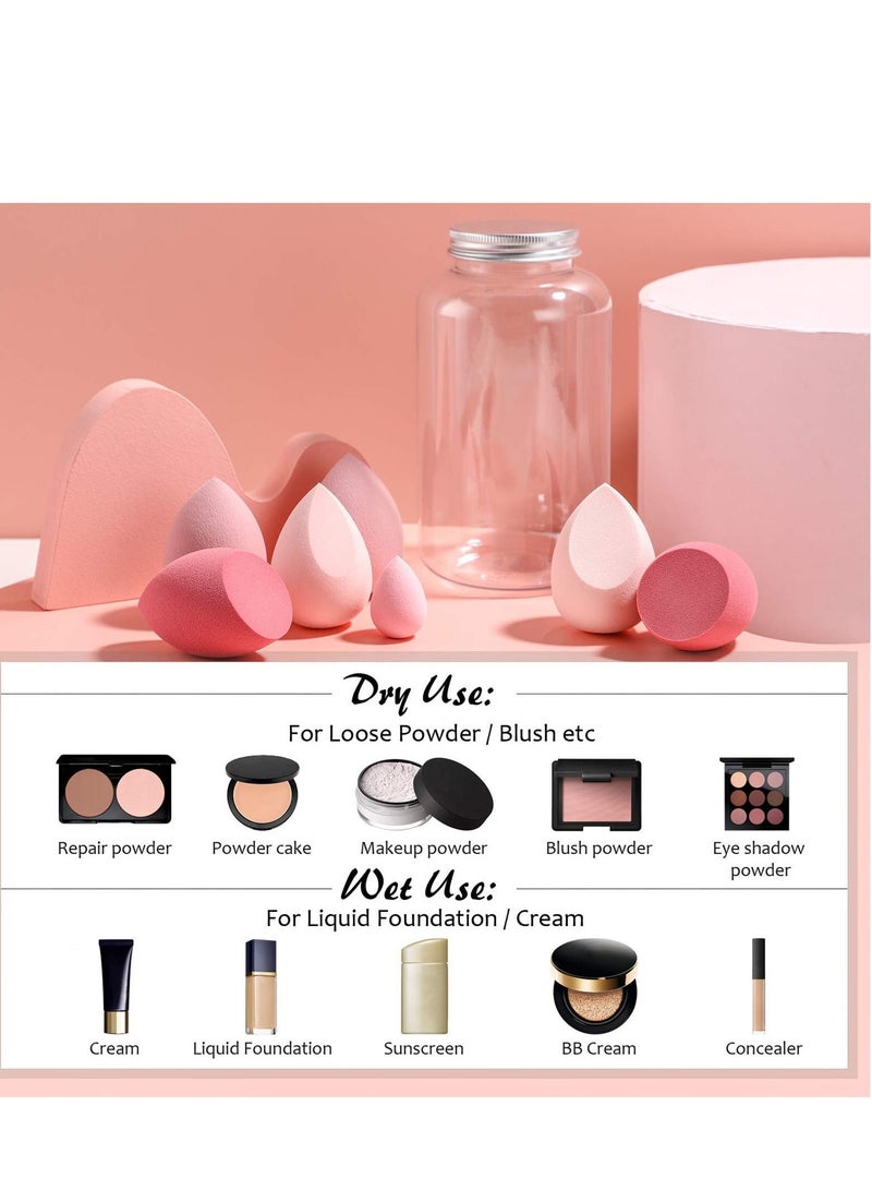 KASTWAVE 7 pcs Makeup Sponges Set Blender Super Soft Latex Free Makeup Sponges for Foundation Blender Flawless for Creams Powders and Liquids - Image 5