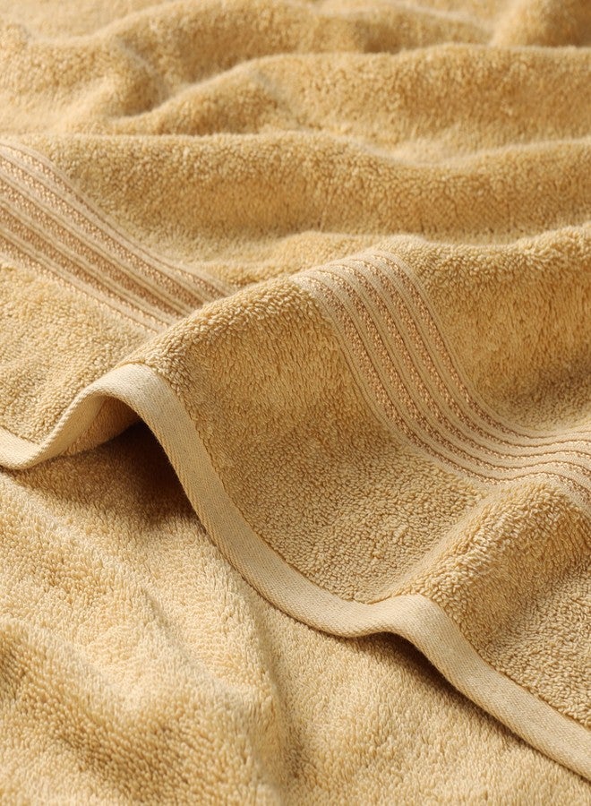 سوبيريور طقم مناشف وجه فاخر من القطن المصري مكون من 10 قطع، مناشف صغيرة للوجه، مناسبة للسبا، سريعة الجفاف، ماصة، إكسسوارات حمام، حمام الضيوف، مستلزمات منزلية، منشفة وجه، مناسبة لـ Airbnb، ذهبي - Image 3