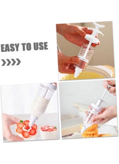 Generic Cake Decorator Cream Decorating Tools Piping Nozzles Pastry Piping Nozzle Plastic Cream Nozzle Cake Decorating Tool Pipe Cake Squirt Tool White Dispenser Frosting  - Image 2