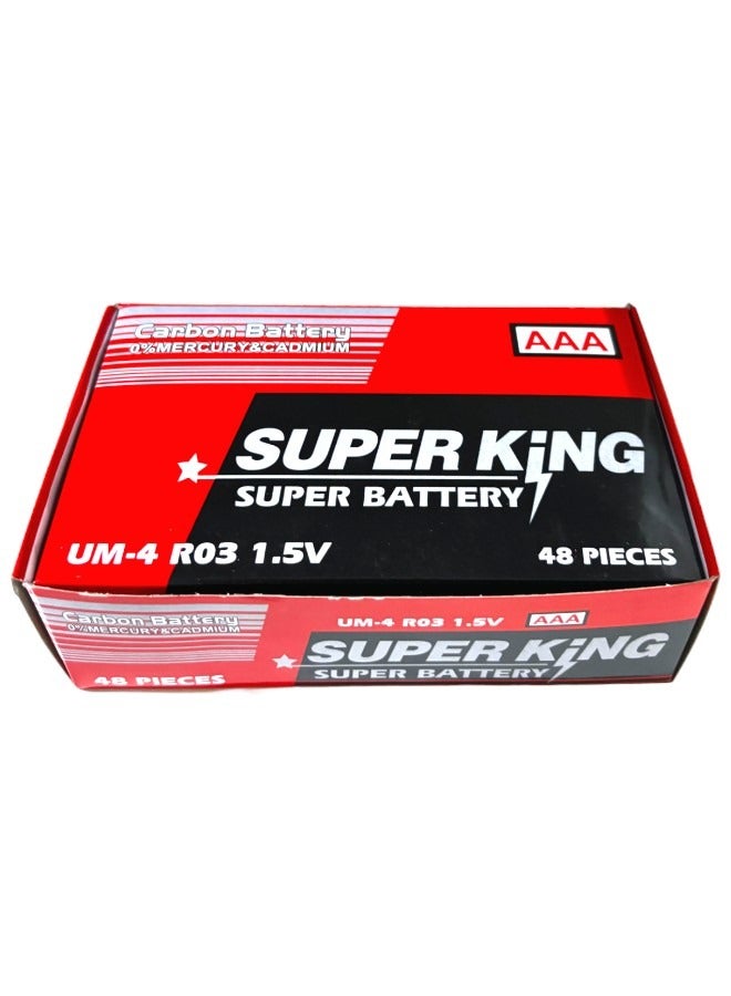 سوبر كينج طقم بطارية مقاس AAA كمية 60 قطعة  ( مناسب  ريموت ريسيفر ) - Image 3