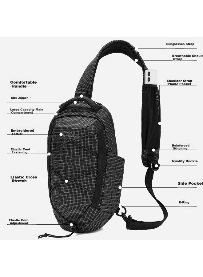 Alpint Mountain Elmont Multifunctional Crossbody Bag Outdoor Casual Chest Bag Portable Shoulder Bag Small Backpack For Sports Cycling Commuting - Image 3