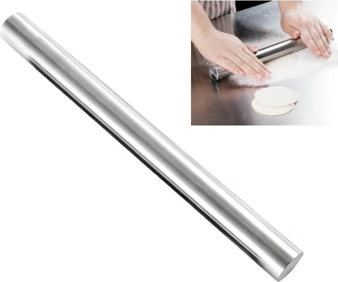 Mavi Trend 40 cm Stainless Aluminum Rolling Pin Practical Dough Rolling Rolling Pin 40 cm