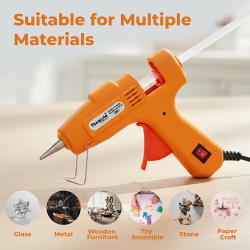 Themisto 20 Watt Mini Hot Melt Glue Gun with 10 Glue Sticks For DIY Art And Crafts. - Image 5