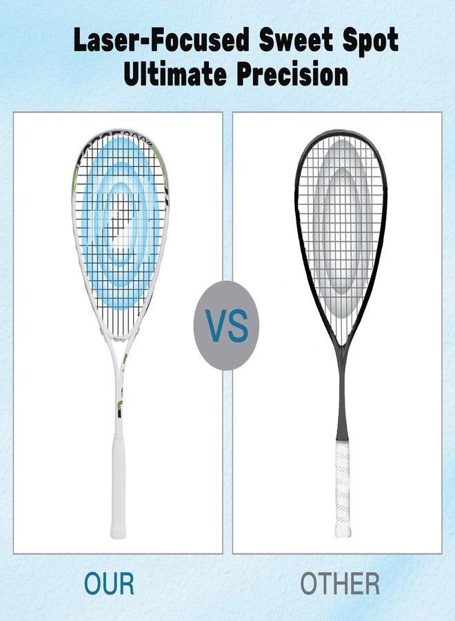 BZ BatZoom BatZoom Squash Racket for Beginners – Heavy Duty Training Squash Racquet for Adults, Pre-Strung with Comfortable Grip & Shock Absorption - Includes Carrying Bag - Image 2