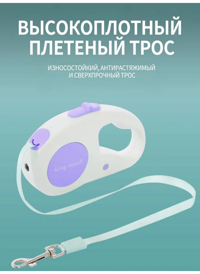 Retractable Dog Leash 5M Automatic Flexible Dog Puppy Cat Traction Rope Belt Dog Leash For Small Medium Dogs Pet Supplies With front lighting - Image 5