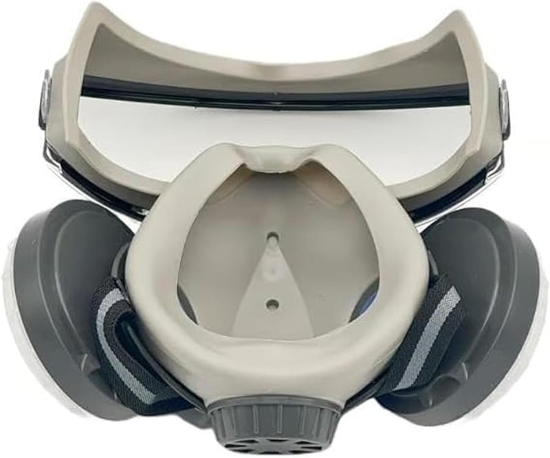 Full Face Reusable Respirator Mask Dust Proof with 10 Filters for Woodworking - Image 5