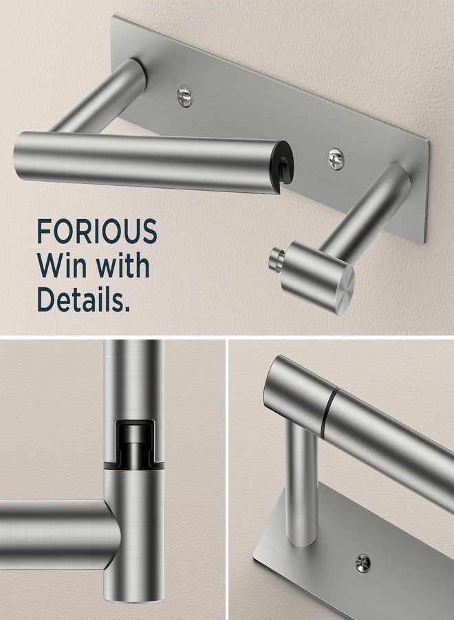 FORIOUS حامل ورق المرحاض اللاصق FORIOUS بطلاء نيكل مصقول، خيارات لاصقة أو مثبتة على الحائط، حامل ورق المرحاض المقاوم للصدأ بدون حفر، قابل للتدوير، مثبت على الحائط للحمام - Image 5