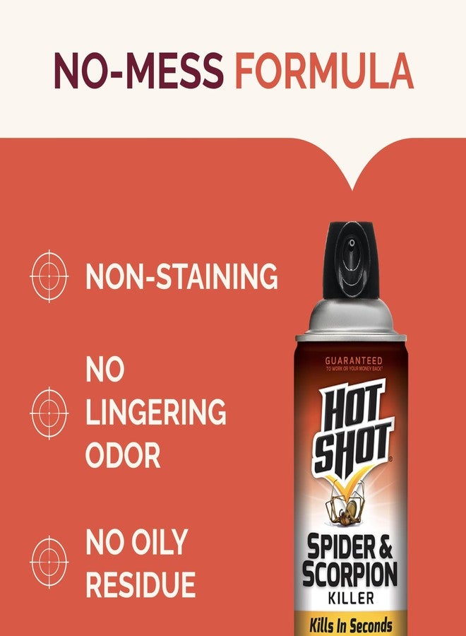 Hot Shot Spider & Scorpion Killer (Aerosol), Kills Large Spiders and Scorpions in Seconds, Including Black Widow, Brown Recluse and Wolf Spiders, 16 Ounces - Image 3