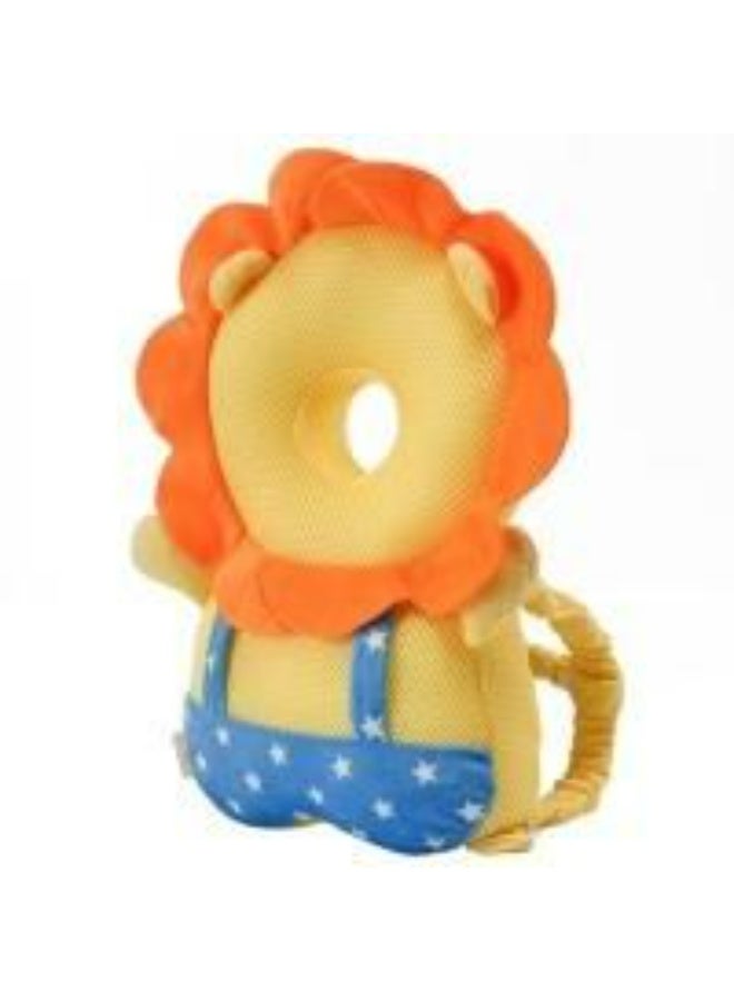 YelaJoy Baby Anti-Fall Pillow Head Protector Backpack, Large Breathable Mesh Yellow Lion Toddler Fall Head Protection Cushion for Learning Walking, Without Cross Chest Strap - Image 1