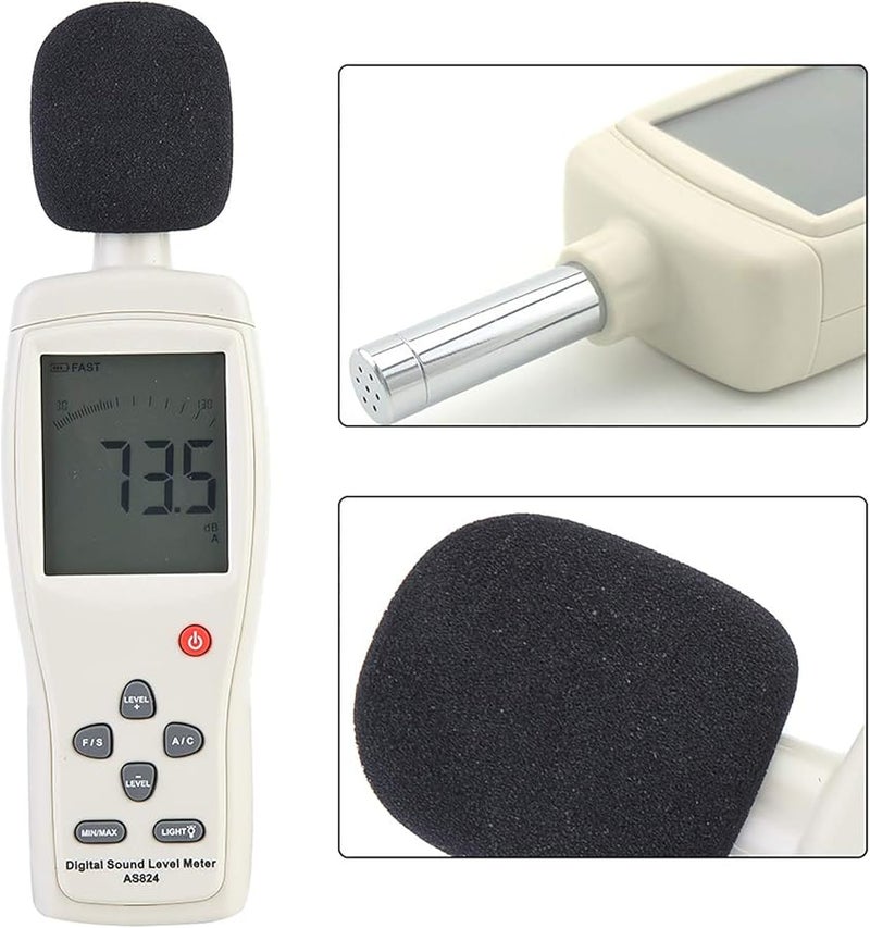 Estink Digital Sound Level Meter AS824 Noise Measurement Tester 30 130dBA - Image 3