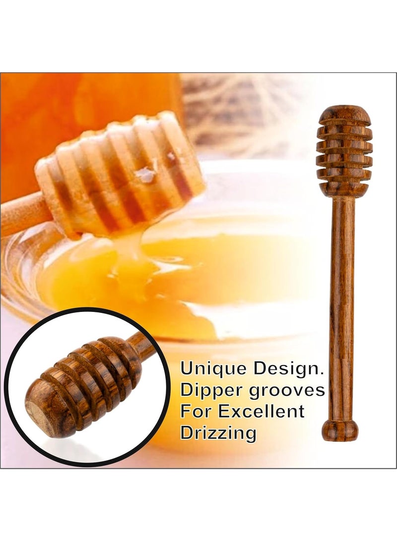 Flavoma 6 Inch Wooden Honey Dipper | Wood Honey Stick | Honey Server | 1 Pc - Image 3