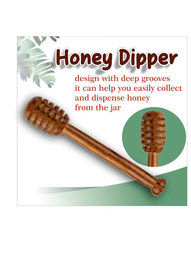 Flavoma 6 Inch Wooden Honey Dipper | Wood Honey Stick | Honey Server | 1 Pc - Image 4