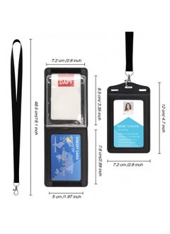 Badge Holder Trifold,PU Leather ID Card Holder with Clear ID Window and Detachable Badge Lanyard for Business,Worker,Student,Black - pzsku/Z1B68A4EC8FD7D5283FFEZ/45/_/1731077962/4cd964b0-ef24-4329-b2ac-375725a2dba5