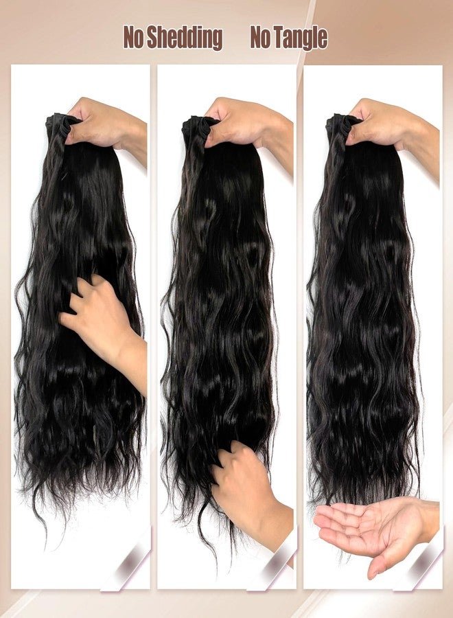 Lynch 15A Body Wave Bundles Human Hair, 18 20 22 Inch Real 100% Unprocessed Raw Cambodian Virgin Hair 3 Bundles, Plush Thick 105 Gram per Bundle Natural Black for Woman - Image 4