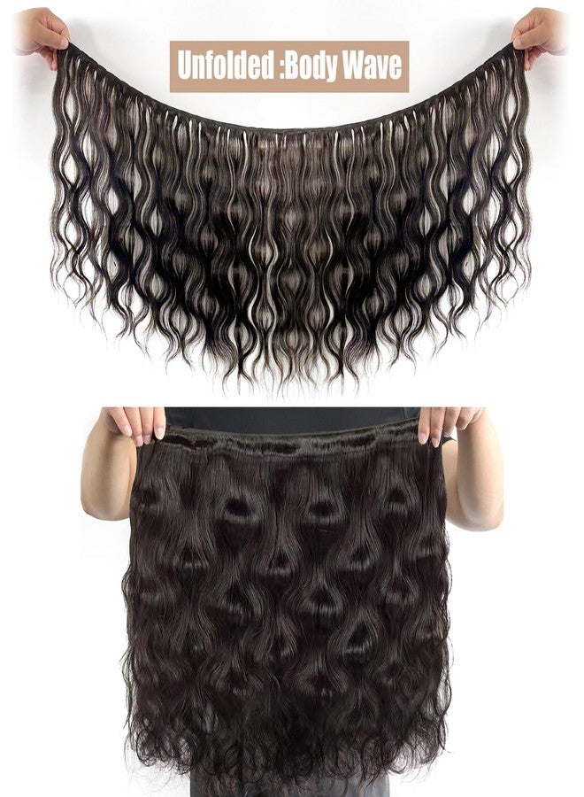 Lynch 15A Body Wave Bundles Human Hair, 18 20 22 Inch Real 100% Unprocessed Raw Cambodian Virgin Hair 3 Bundles, Plush Thick 105 Gram per Bundle Natural Black for Woman - Image 5