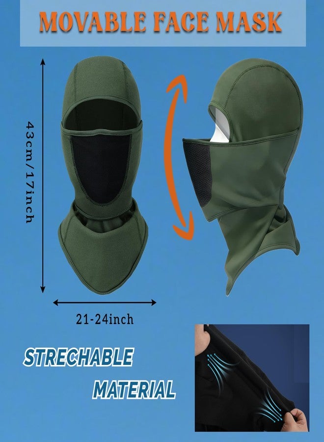 EUDOLAH Balaclava Ski Mask for Men Breathable Nose & Mouth Mesh Panel Winter Movable Face Cover Fleece Motorcycle Skiing Outdoor Activities Black - Image 3