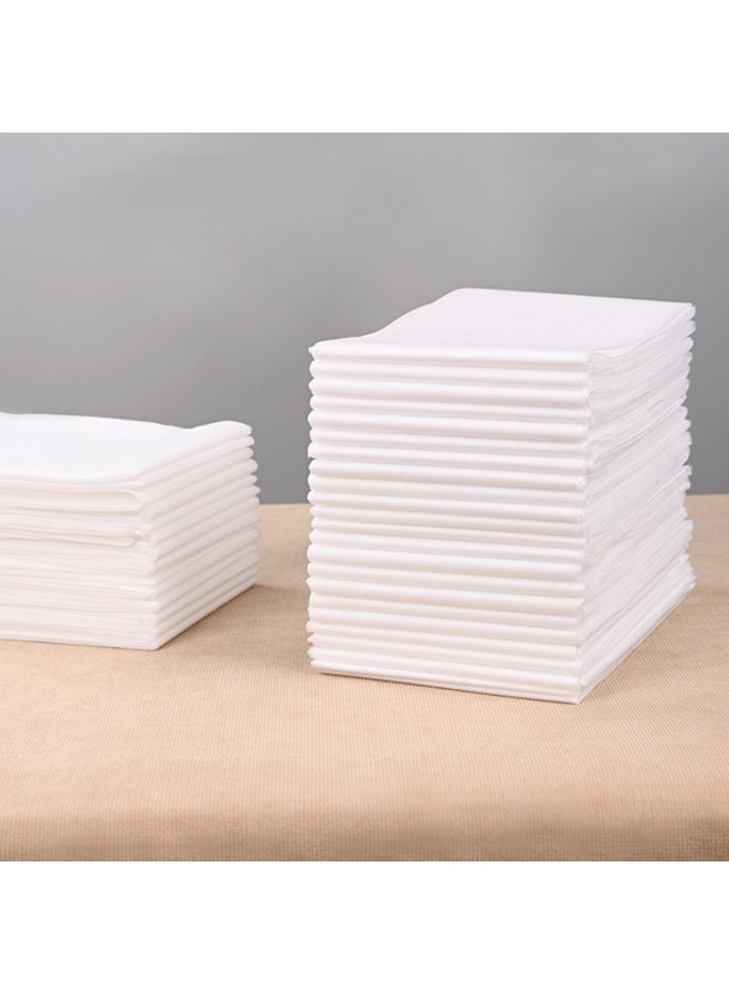 100 Disposable Beauty Bed Sheet Waterproof Oil-proof Pad Single Hole Thickened Bed Sheet Non-woven Fabric For Beauty Salon-Color:White-Specifications:SMS Breathable 90*200 100 Pieces - Image 1