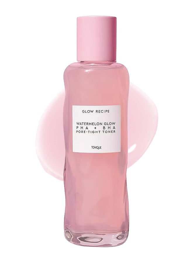 Watermelon Glow PHA + BHA Pore-Tight Toner - Face Toner - Pore Minimizer & Gentle Facial Exfoliator For Tightening, Hydrating & Exfoliating - Glycerin, Watermelon & Cactus Water, 150ml