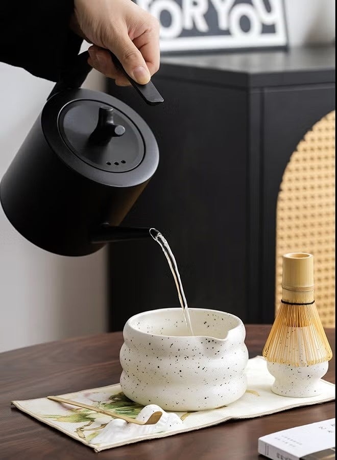 طقم خلاط ماتشا مكون من 7 قطع، أدوات ماتشا من الخيزران، لخلط الماتشا، طقم شاي ماتشا، طقم شاي تقليدي. - Image 4