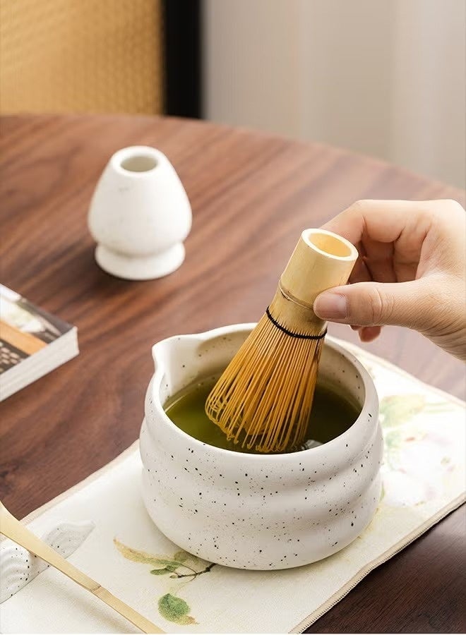 طقم خلاط ماتشا مكون من 7 قطع، أدوات ماتشا من الخيزران، لخلط الماتشا، طقم شاي ماتشا، طقم شاي تقليدي. - Image 5