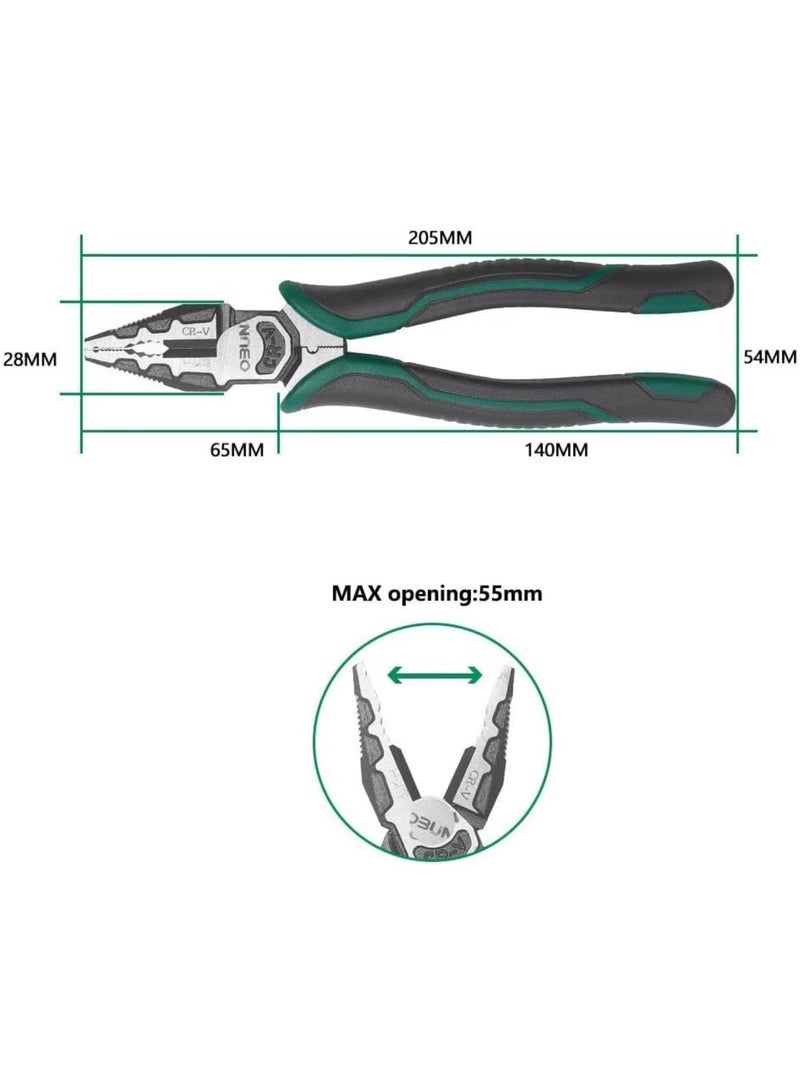 GGOOT 1PC 8 Inch Multifunctional Plier Hardware Wire Cutters Professional Electrician Anti Slip Durable Universal Repair Tools Pliers - Image 2