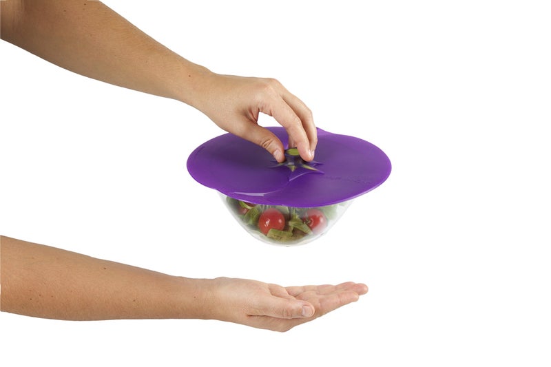 Charles Viancin - Eggplant Silicone Lid for Food Storage and Cooking - 8''/20cm - Airtight Seal on Any Smooth Rim Surface - BPA-Free - Oven, Microwave, Freezer, Stovetop and Dishwasher Safe - Image 3
