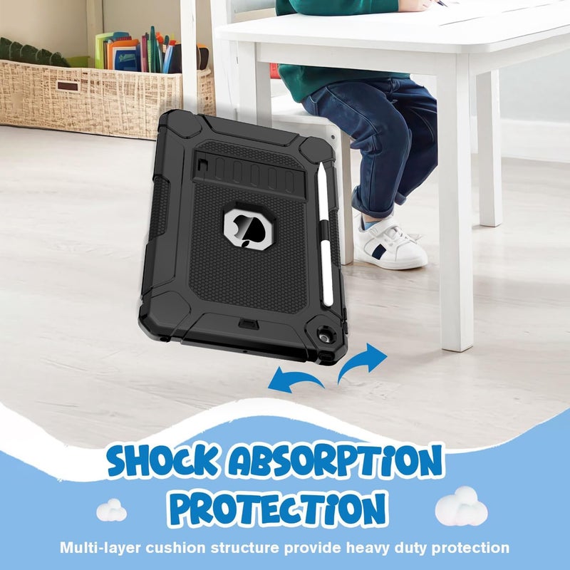 BMOUO Case for iPad 9th 8th 7th Generation (iPad 10.2 inch, 2021/2020/2019), Shockproof Protective iPad 10.2 Case with Built-in Stand/Pencil Holder, Black - Image 5