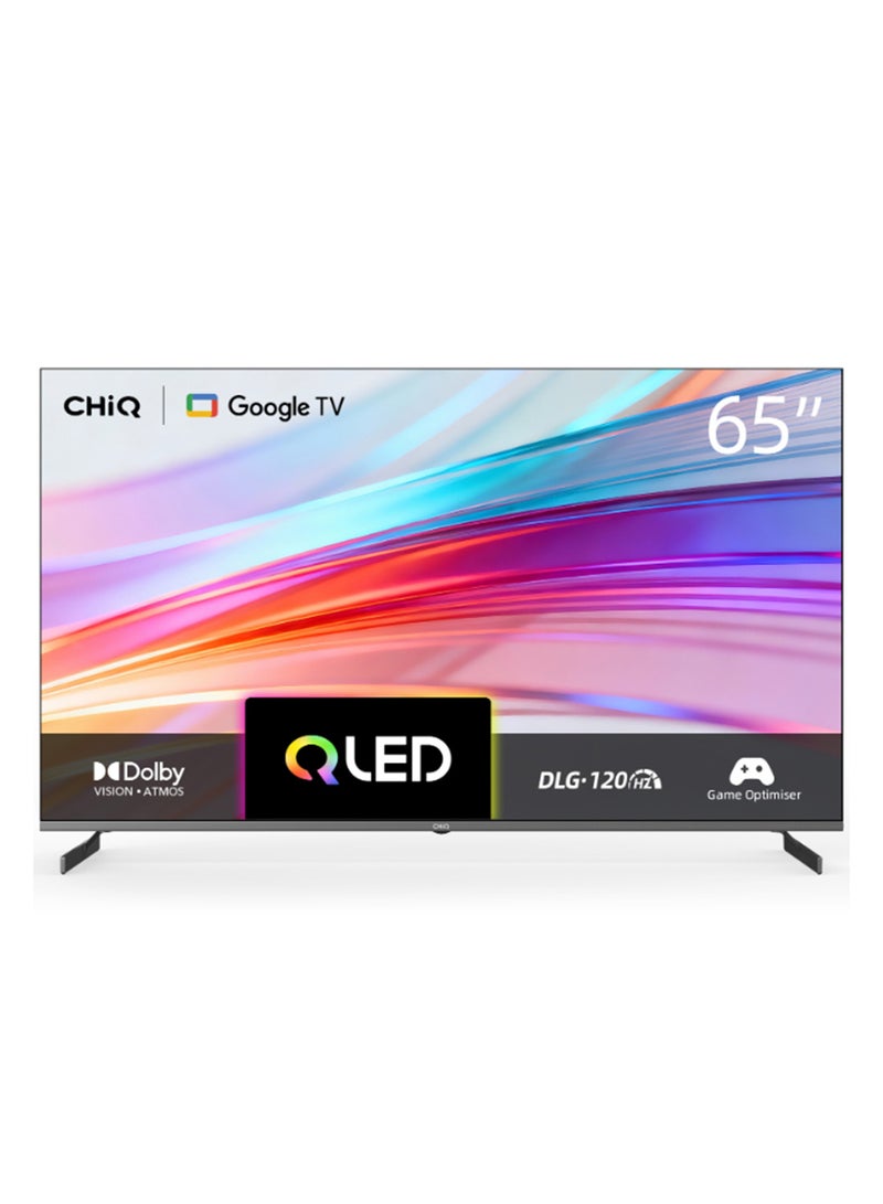 تشيك Smart Google 65-Inch TV, QD, 2GB RAM + 16GB ROM, 120Hz, Frameless - U65QM10S Black - Image 1